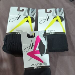 Hanes Black and Pink Leggings for Men